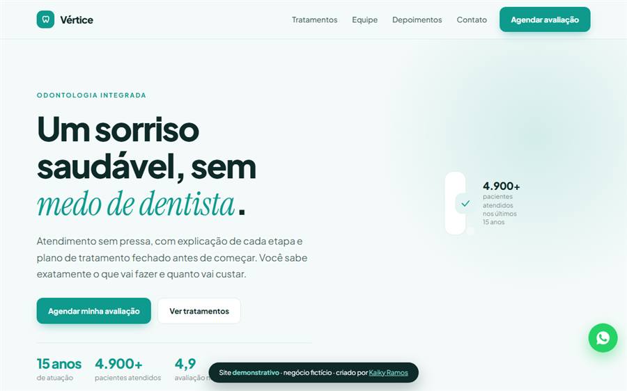Versão Essencial do site de clínica