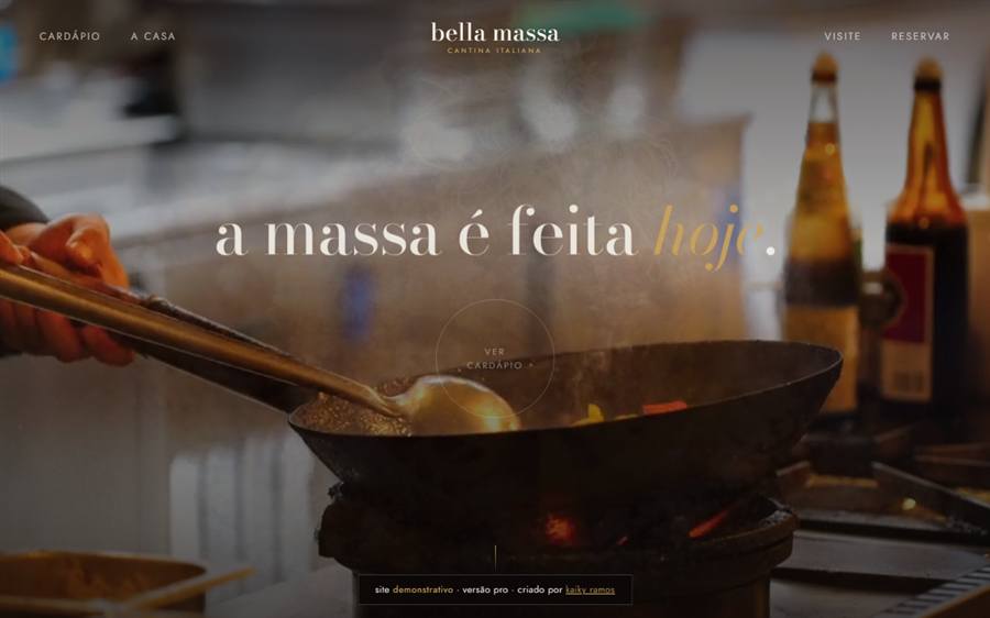 Versão PRO do site de restaurante
